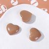 Pendientes de resina con forma de macarrón brillante de 20 mm, con forma de corazón, con forma de corazón, para el pelo, con parche para carcasa de teléfono móvil, joyería DIY, accesorios femeninos