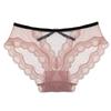 Cuecas sexy europeias e americanas femininas de renda vazada de cintura baixa europeias e americanas perspectiva coração de pêssego roupa íntima perspectiva crotch de algodão cuecas