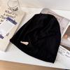 Viento Perezoso Sombrero de Montón de Cabeza Grande para Mujer Otoño e Invierno Moda Jersey Sombrero de Luna Sombrero para el Frío Cara Pequeña Sombrero Baotou para Mujer