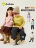 Camiseta interior térmica de invierno de cuello medio para niños Dudu para niños, camiseta de manga larga con forro polar para niñas, ropa infantil moderna para bebés