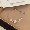 Coleção de pulseiras: borboleta, coração, trevo de quatro folhas, corrente fina simples, versátil para o dia a dia, estilo nicho de alta qualidade, acessórios de menina