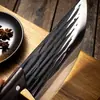 Cuchillo de Cocina Forjado a Mano con Patrón de Martillo, Cuchillo para Cerdo de Acero Inoxidable, Cuchillo de Carnicero, Cuchillo para Cortar Cerdo, Venta al por Mayor Asakh-No.930