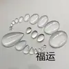 Cristal de Cristal Artificial de Venta Caliente Accesorios para Joyería DIY Parches de Piedra de Tiempo Redondo Semiesférico Ovalado Forma de Gota de Agua Tarjeta de Color