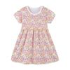 Vestido de menina de origem transfronteiriça, estilo europeu e americano, moda feminina, vestido de princesa floral, novo vestido infantil de verão