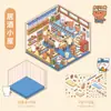 Pegatinas de paisaje en miniatura de espuma temprana serie de edificios pequeños para estudiantes decoración de escenas en miniatura manualidades DIY pegatinas