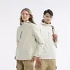 Resorte de Alta Elasticidad y Hilo Asiático Color Liso Elástico Ropa de Caña con Capucha Estilo Americano Chaqueta Moda Primavera y Otoño para Mujer Marca Funcional Chaqueta de Caña