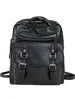 Mochila suave de PU color café rico estilo británico vintage para estudiantes universitarios y parejas, adecuada para un look relajado, para clases y salidas, también se puede usar como bolso de hombro