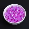 Perlas de Semicírculo de Fondo Plano de 2-14 mm Perlas de Imitación ABS Accesorios para Joyería DIY Pegamento Cremoso Funda para Teléfono