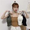 Top de tubo de algodón puro para mujer, ropa interior con tirantes ajustables de verano, ropa exterior, chaleco cómodo y frío, sujetador, novedad de 2020