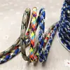 Corda de Poliéster Torcida com Núcleo de 5mm em Cores Contrastantes, Cordão de Cintura Intercolor Verde Escuro, Cordão para Alça de Chapéu, Cordão para Cadarço