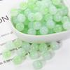 Cuentas sueltas de jade de imitación con degradado de dos colores de 10 mm, perforadas de acrílico, hechas a mano, accesorios para el cabello, pulseras, material para accesorios.