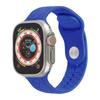 Correa de bucle de patrón de cuero de silicona deportiva adecuada para iwatch de 1ª a 8ª generación, correa de muñeca de silicona líquida, correa de pareja