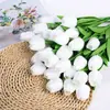 Flores Tulipán Artificiales de PU Mini Hidratantes Transfronterizos Flores Falsas Decoración del Hogar Adornos para Fotos Venta Directa de Fábrica