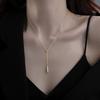Prata de Lei S925 Corrente para Clavícula Gota d'Água Estilo Francês Cool de Alto Nível Nicho Colar Ajustável Colar de Cyber Celebridade