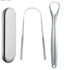 Raspador de Lengua Multifuncional Juego de Tres Piezas Cepillo de Lengua de Acero Inoxidable Aliento Fresco Herramienta de Limpieza Bucal Dropshipping