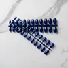 Nuevos Parches para Uñas 24 Piezas Color Puro Brillantes Ovalados Cortos Parches de Manicura Removibles Parches de Uñas Terminados Usables Parches de Uñas Postizas