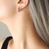 Pendientes de estilo Ins, de lujo, ligeros y de alta calidad, con incrustaciones de oro vintage y circonitas, en forma de U, de acero y titanio, respetuosos con el medio ambiente.
