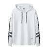 Suéter con capucha de moda estilo coreano para otoño para hombre 2021 otoño simple con capucha reflectante camiseta de manga larga top para hombre
