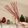 Bola de tinsel com barba de dragão e glitter dourado de 43 cm para festas de fim de ano, galhos com glitter, arame com glitter, barba de dragão, decoração de árvore de Natal, bagas