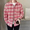 Moda Temperamento Hombres Estilo Pequeña Fragancia Versátil Cuadros Moda 2027 Americana Versátil Chaqueta Camisa Chaqueta Casual Top