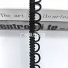 Nueva Máquina de Ganchillo Tejido de Poliéster Encaje Semicircular DIY Accesorios Hechos a Mano Botones Tejidos Negros y Blancos Accesorios para Hebilla de Oreja Correa