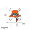 Mercancía de Anime Broches de One Piece: Luffy Sombrero de Paja, Zoro, Ace, Insignias de Barco Pirata