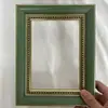 Marco de Madera Maciza Minimalista Estilo Americano, Marco Sencillo con Línea Verde para Pintura al Óleo, Marco de Autoensamblaje para Exposición de Arte