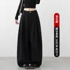 Pantalones de traje azules plisados de pierna ancha para mujer, nueva colección otoño 2026, de cintura alta, corte holgado, adelgazantes, adecuados para figuras petite, diseño deportivo de pierna curva