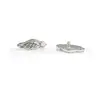Pendientes Dobles Perforantes de Titanio F136 con Alas de Ángel Incrustadas con Circonita 5A, Clavos para Cartílago Auricular de Aleación de Titanio G23