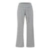 Calça Casual Listrada Color Block Retro Americana Preguiçosa Solta para Mulheres, Outono Reta Drapeada de Perna Larga Esportiva Longa