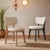 Silla nórdica de madera maciza, silla de comedor simple y moderna, silla con respaldo de moda estilo italiano para restaurante y uso doméstico, silla color crema manzana