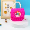 Bolso Bandolera Vanguardia para Hombro Niños Bandolera Bolso de Mano Perla Burbuja Bolso Bandolera de Silicona para Hombro Bolso Gelatina