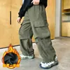 Z1359 Pantalones Largos de Terciopelo de una Pieza para Niños Invierno Temprano Niños Niños Medianos y Grandes Casuales Pantalones tipo Cock Tendencia