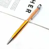 Atacado de fábrica metal cristal tela sensível ao toque caneta esferográfica reunião de negócios publicidade escritório presente comemorativo caneta impressão de logotipo