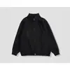 Estilo Perezoso Otoño e Invierno Simple Versátil Color Sólido Cremallera Pesada Casual Holgado Suéter Punto Melange Cuello Alto Cardigan