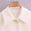Comercio exterior venta al por mayor de ropa para mujer 2024 otoño nuevo estilo pequeño cuello redondo manga corta chaqueta de un solo botón traje de falda