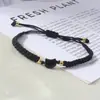 Pulsera Tejida con Nudo Plano de Gato sin Rostro, Pulsera de Hilo Rojo para el Año del Gato, Pulsera Transfronteriza Ajustable Versátil para Parejas al por Mayor