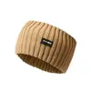 Faixa de Cabeça de Tricô para Esportes de Inverno 2025 Novo Estilo Protetor de Testa Faixa Quente Faixa de Cabelo Lenço de Cabeça Feminino de Aba Larga para Proteger do Frio