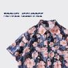 Camisa de manga corta estilo Hong Kong retro vintage con pintura al óleo de flores para hombres y mujeres, camisa holgada de verano para playa hawaiana para parejas
