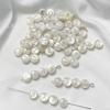Conchas de agua dulce 6/8mm agujero lateral doble cara letra dorada impresa letras beads Accesorios para joyería hecha a mano Diy venta caliente