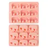 Bandeja de Gelo Animal Transfronteiriça Leopardo Elefante Lobo Águia Molde de Cubo de Gelo Fácil de Soltar Bebida Gelada Whiskey Bandeja de Gelo de Silicone