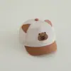 Boné Aba Reta Capivara Fofo para Meninas Atacado Fresco Respirável Verão Tela Casual Versátil Boné de Beisebol Infantil
