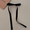 Horquilla de pelo con lazo blanco y negro dulce de estilo coreano con doble capa de clip de resorte, cinta superior, clip lateral, accesorios para el cabello Mori para verano