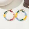Pulseira de Dopamina Feita à Mão Tendência Original Retrô Artística Doce Legal Estilo de Trabalho Europeu e Americano Ins Pulseira de Pedra Natural