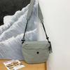 Bolsa Transversal Infantil Simples e Versátil para o Dia a Dia Bolsa de Ombro Casual Japonesa de Grande Capacidade Retrô Cor Pura para Meninos e Meninas