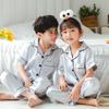 Pijamas de Verano para Niños al por Mayor Finos de Seda Artificial Pantalones Cortos Ropa Infantil Niños y Niñas Pantalones Cortos Ropa de Casa