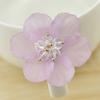 Flor de botón de cristal hecha a mano, flor brumosa, accesorios para el cabello, horquilla estilo coreano DIY, flor para la cabeza, anillo para el cabello, accesorios de cuerda para el cabello