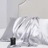 Envío directo transfronterizo Temu Etiquetado al por mayor en stock Satén de seda simulada Funda de almohada Núcleo de almohada sedoso refrescante Funda de almohada Ropa de cama