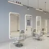 Estación de espejo para salón de peluquería, moderna, adelgazante, embellecedora, pantalla táctil LED de pared, especializada para salones de peluquería
