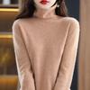 Suéter Grueso de Lana para Mujer Cuello Alto Holgado Versátil Cuello Caído Tallas Grandes Tejido Básico Versátil Top Cálido
